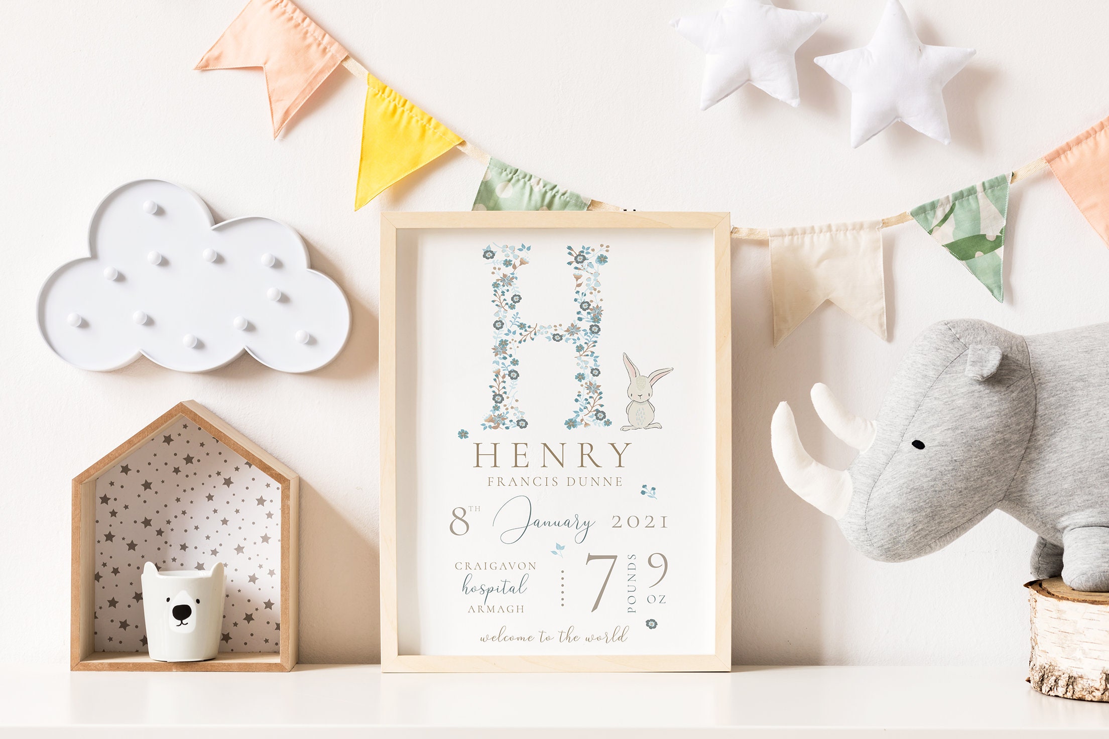 DIGITAL DOWNLOAD New Baby Girl Gift, Personalised Print for Girls, Gift ...