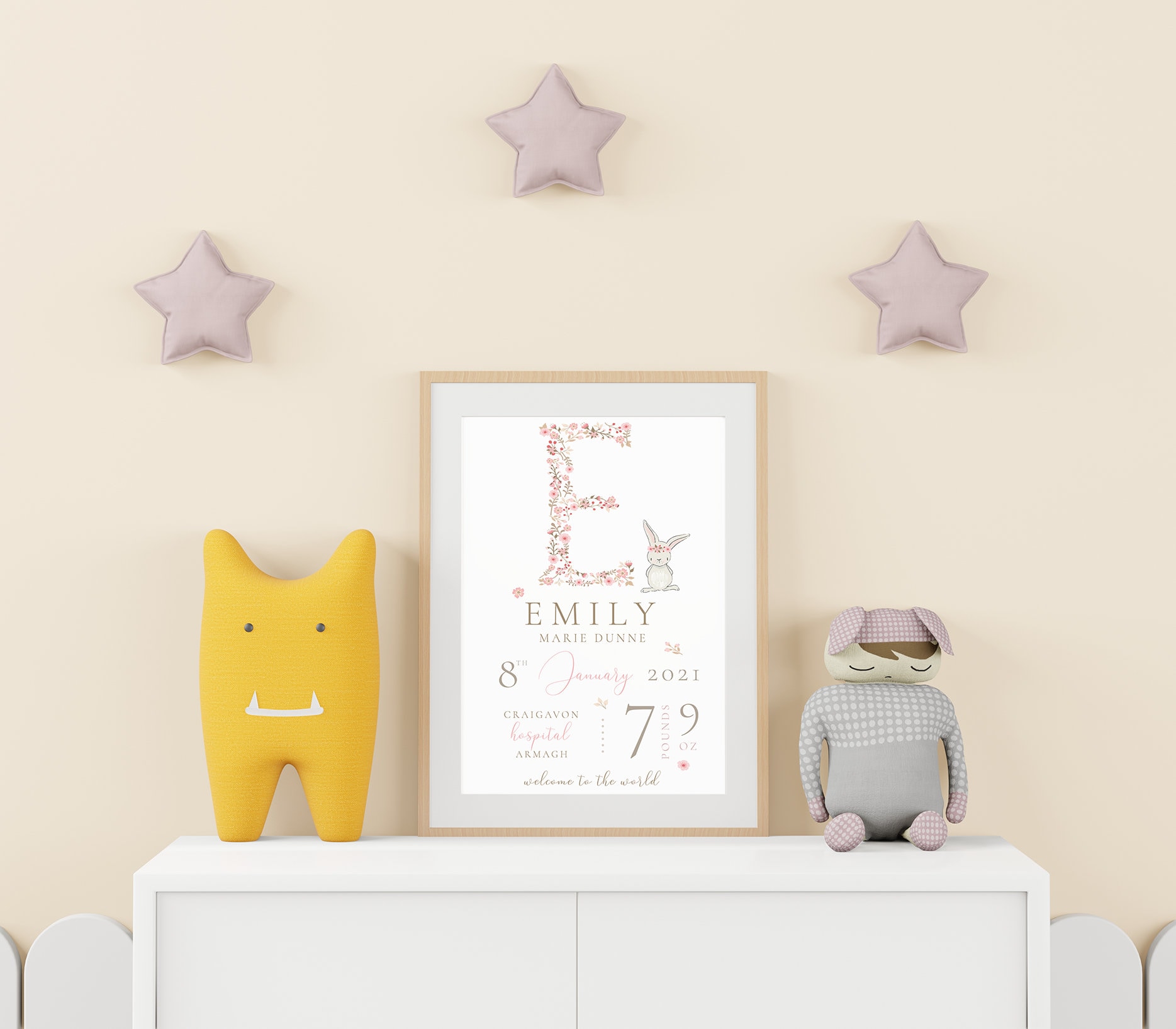 DIGITAL DOWNLOAD New Baby Girl Gift, Personalised Print for Girls, Gift ...