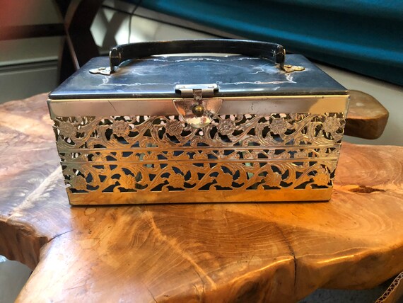 Vintage Lucite and Metal Handbag
