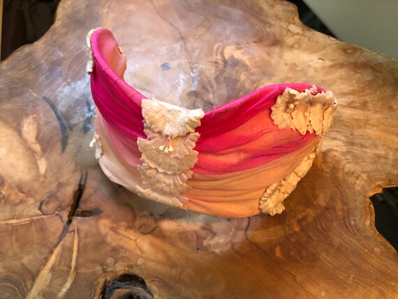 Vintage Pink and White Ombré Fascinator