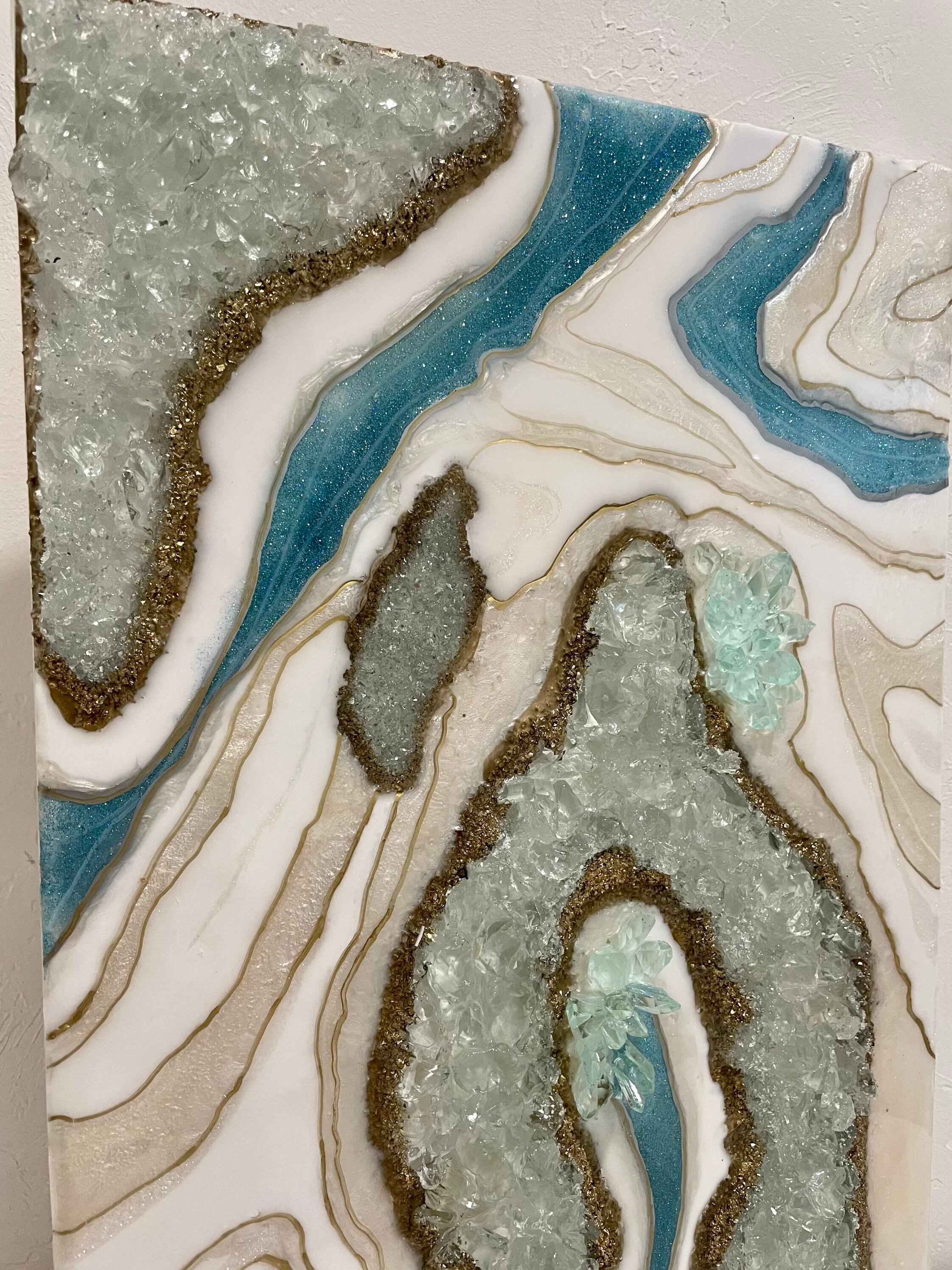 Epoxy Resin Geode Art Epoxy Resin Art Round Resin Geode Art Etsy