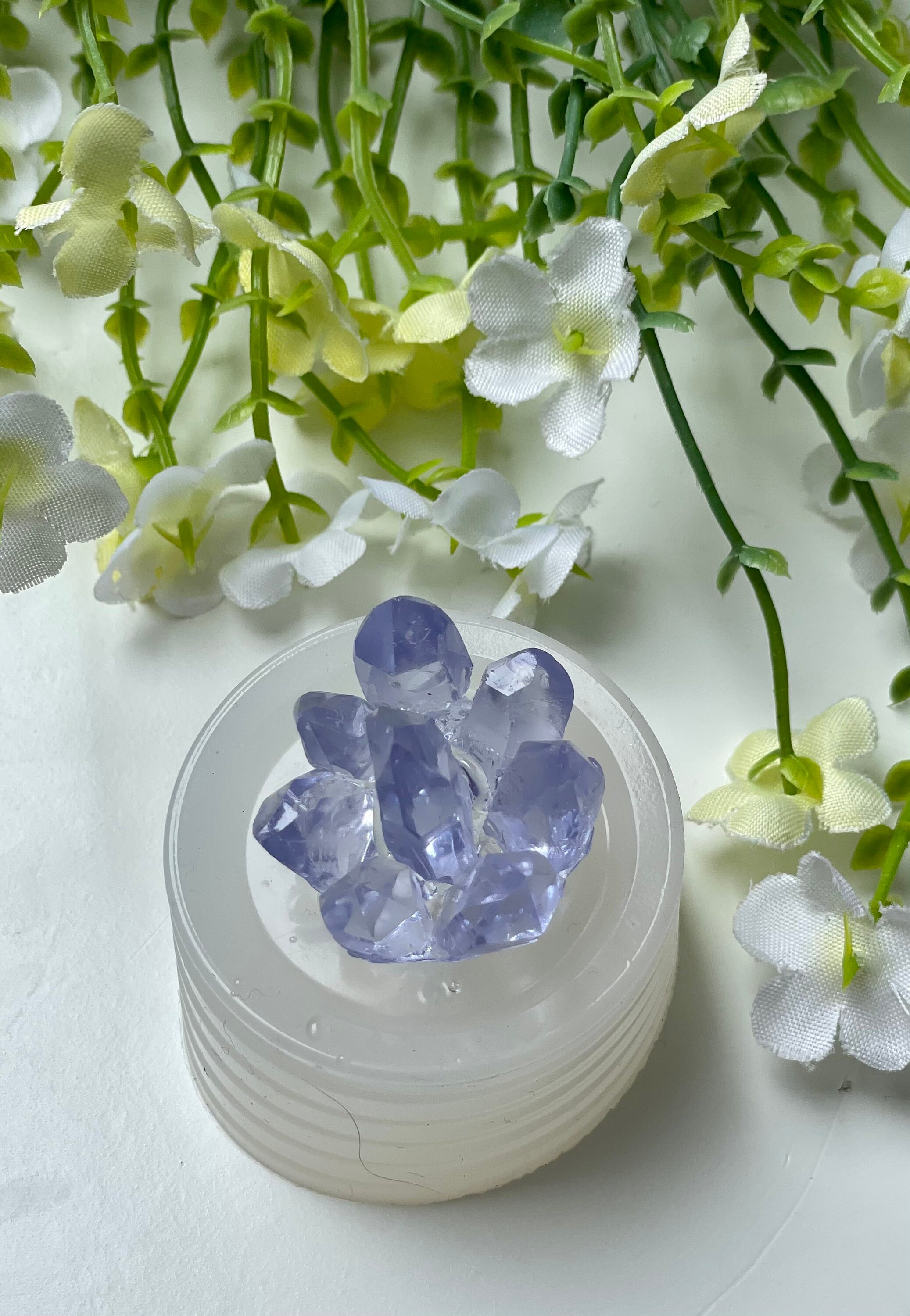 Crystals flower cluster Silicon mold Mold for Resin Epoxy Art Etsy
