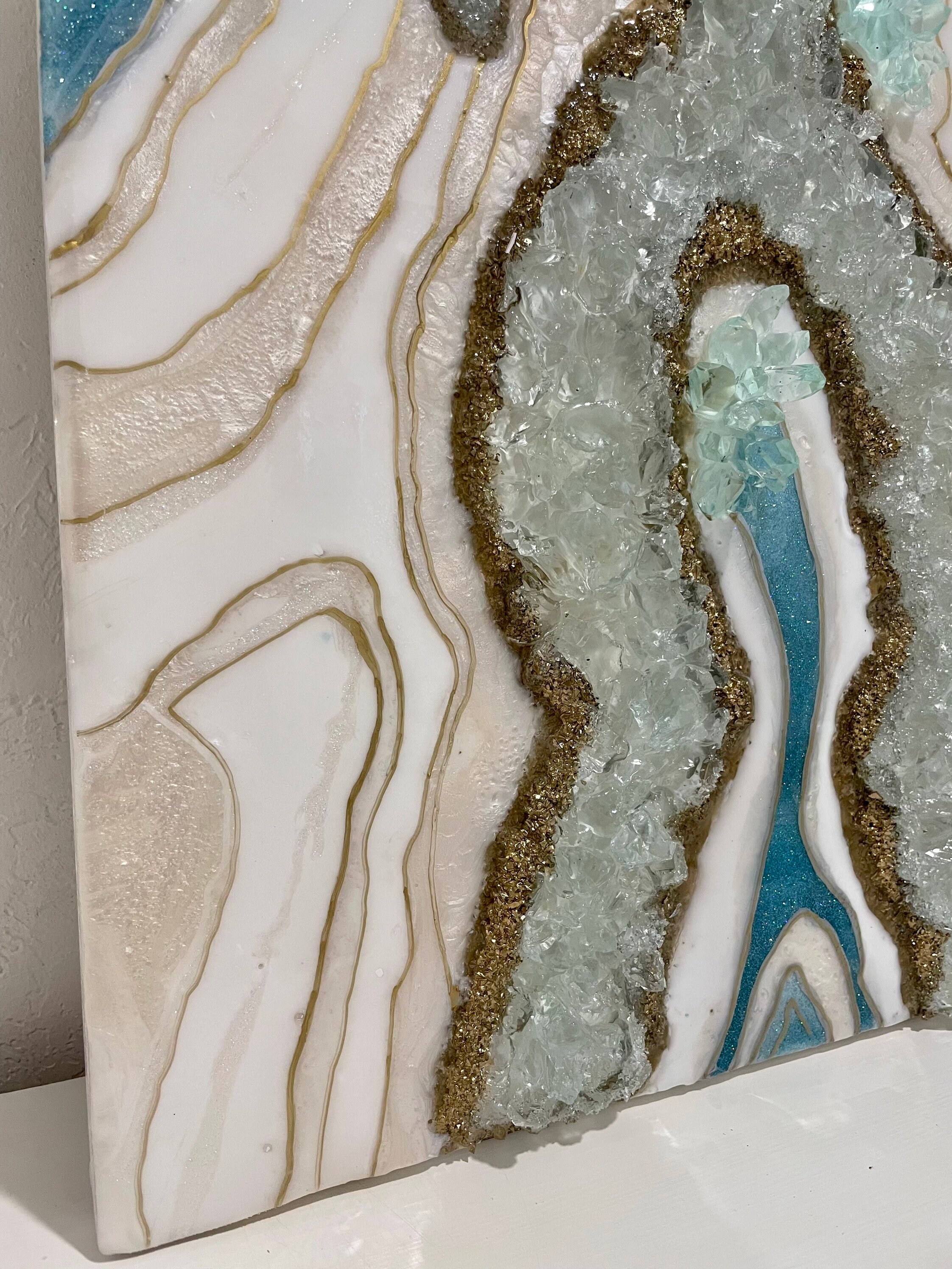 Epoxy Resin Geode Art Epoxy Resin Art Round Resin Geode Art Etsy