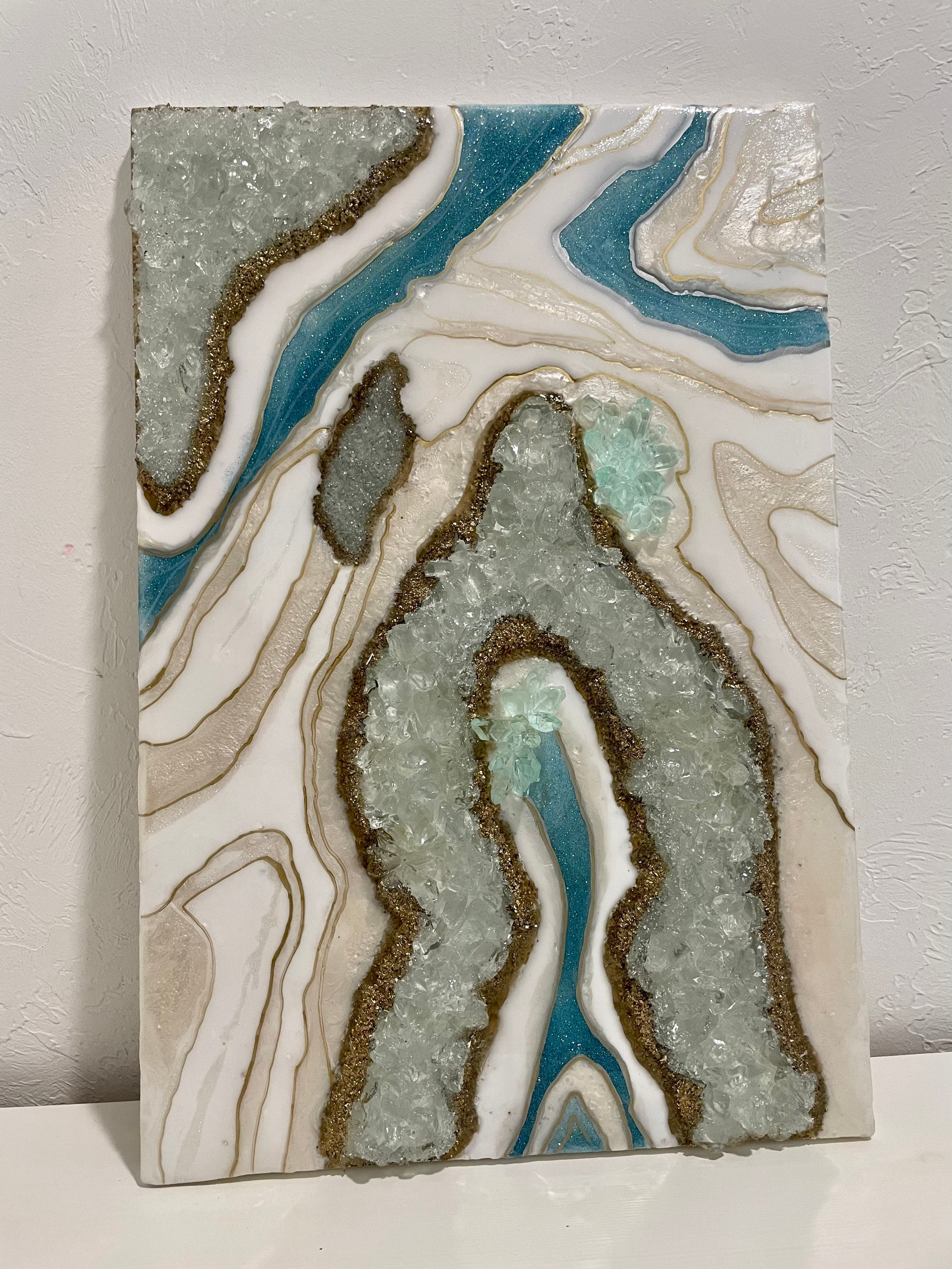 Epoxy Resin Geode Art Epoxy Resin Art Round Resin Geode Art Etsy