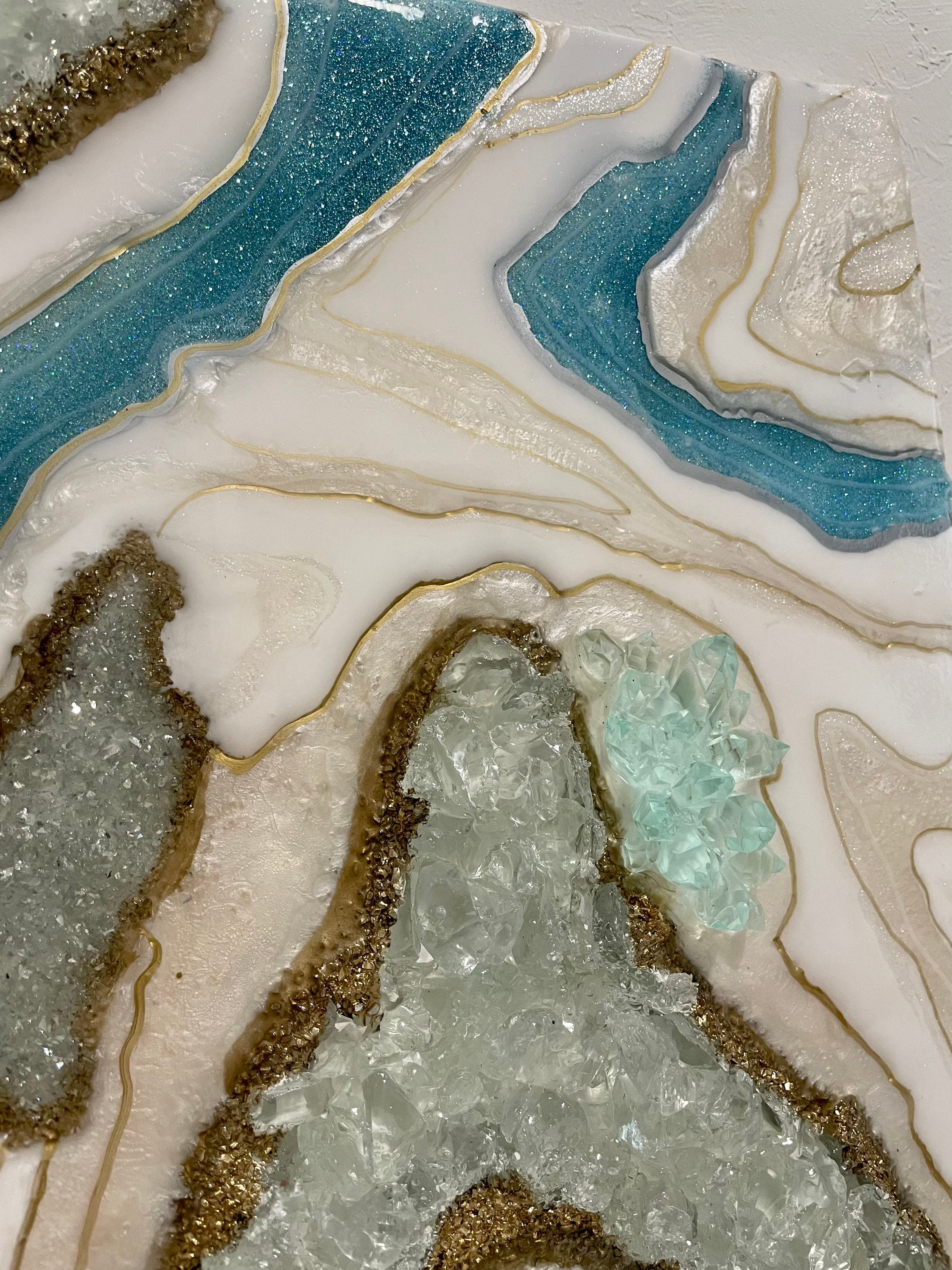 Epoxy Resin Geode Art Epoxy Resin Art Round Resin Geode Art Etsy