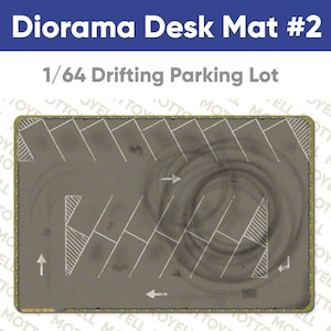 1/64 Hot wheels Diorama Desk mat 12x18inch Parking lot
