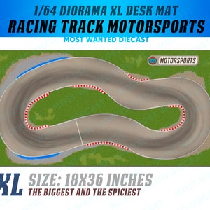 1/64 Diorama Xl Desk Mat - Racing Track Motorsports