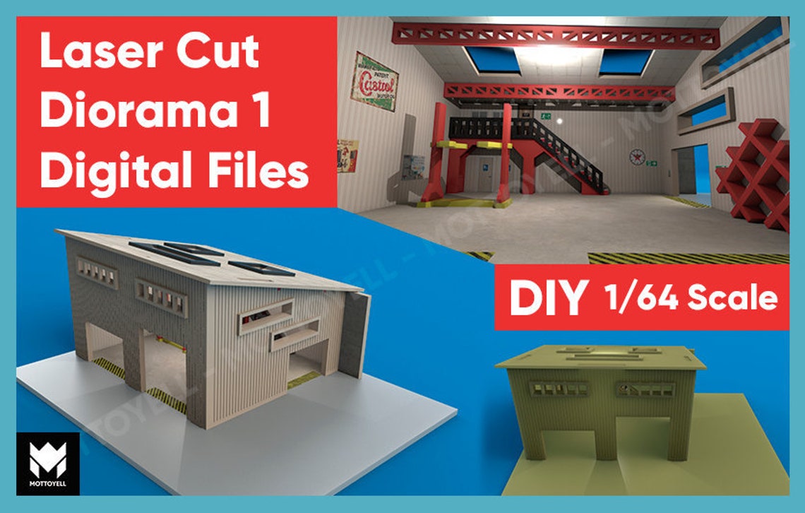 Laser Cut Diorama 1 Digital Files DIY 1/64 Etsy