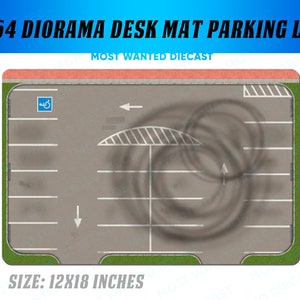 Hot wheels Diorama Desk Mat 1/64 Parking Lot