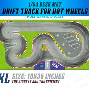 Desk Mat 1/64 Drift Track Diorama