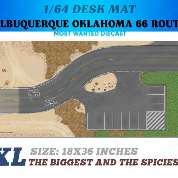 Albuquerque Oklahoma Route 66 Desk Mat