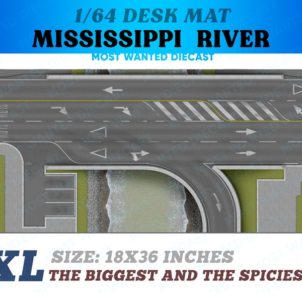 Mississippi River Desk Mat Diorama