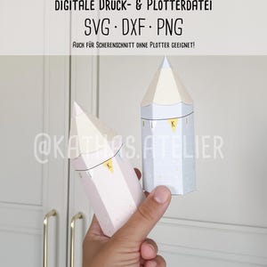 Digitale Druck- und Plotterdatei SVG, DXF, PNG Papierstift Verpackung für kleine Geschenke zum selber basteln.