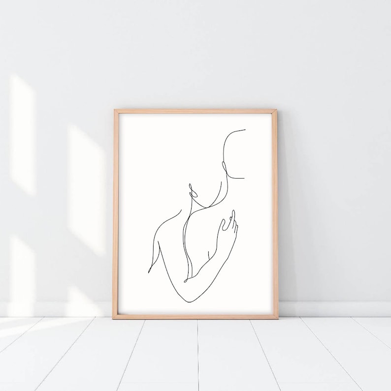 Abstract Couple Line Art Romantic Poster Couple One Line Art Body Couple One Line Drawing Love Line Art Love Print Hugs Line Art Minimalist image 4