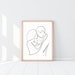 Abstract Family Line Art, Family Line Drawing, Dad Mom and Baby Line ...