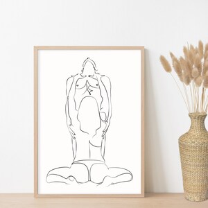 Erotische Linie Art Print 3er Set, Sexy Akt Wandkunst, nackte minimalistische Kunst, nackte Linie Kunst, moderne Kunst, Sex Szene Zeichnung Kunstwerk, einzigartige Kunst Bild 7