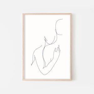 Romantic Couple Holding Hands During Sex, Intimacy Sex Line Art Minimalism  Framed Mini Art Print by Creative Modern Art