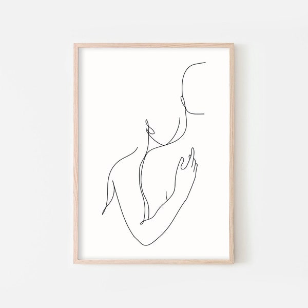 Abstract Couple Line Art Romantic Poster Couple One Line Art Body Couple One Line Drawing Love Line Art Love Print Hugs Line Art Minimalist