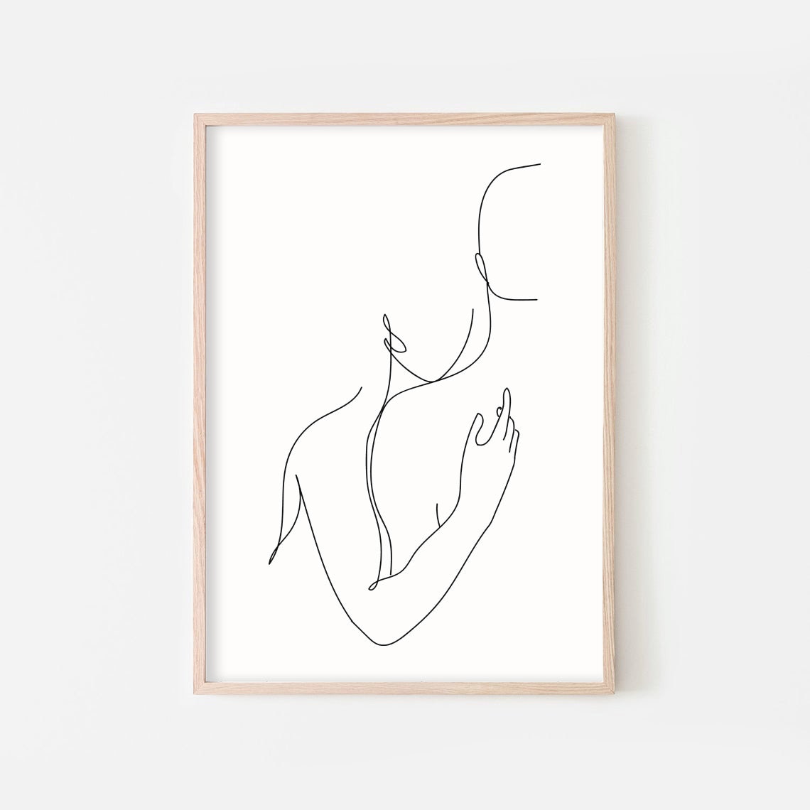 Abstract Couple Line Art Romantic Poster Hand Painted Watercolor Love Art Print