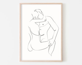 American Dad Porn Pencil Art - Erotic Art Print Erotic Line Drawing Art One Line Art Naked - Etsy