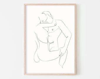 American Dad Porn Pencil Art - Erotic Art Print Erotic Line Drawing Art One Line Art Naked - Etsy