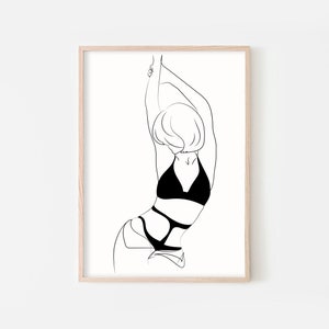 Woman Line Art, Female Print, Body Line Art Print, Minimalist Poster, Line Drawing, Minimal Home Decor, Abstract Line Art