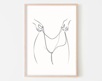 Erotic One Line Art Nude Line Drawing Art Nude Art Woman One Line Drawing Abstract Naked Art Female Figure Printable Wall Art Sexy Line Art