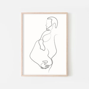 Pregnancy Line Art, Pregnancy Wall Decor, Pregnancy Artwork,Pregnant Art, Pregnancy Print, Couple Line Art,Family Art,Woman Art