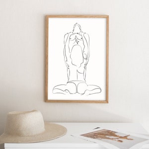 Erotische Linie Art Print 3er Set, Sexy Akt Wandkunst, nackte minimalistische Kunst, nackte Linie Kunst, moderne Kunst, Sex Szene Zeichnung Kunstwerk, einzigartige Kunst Bild 8