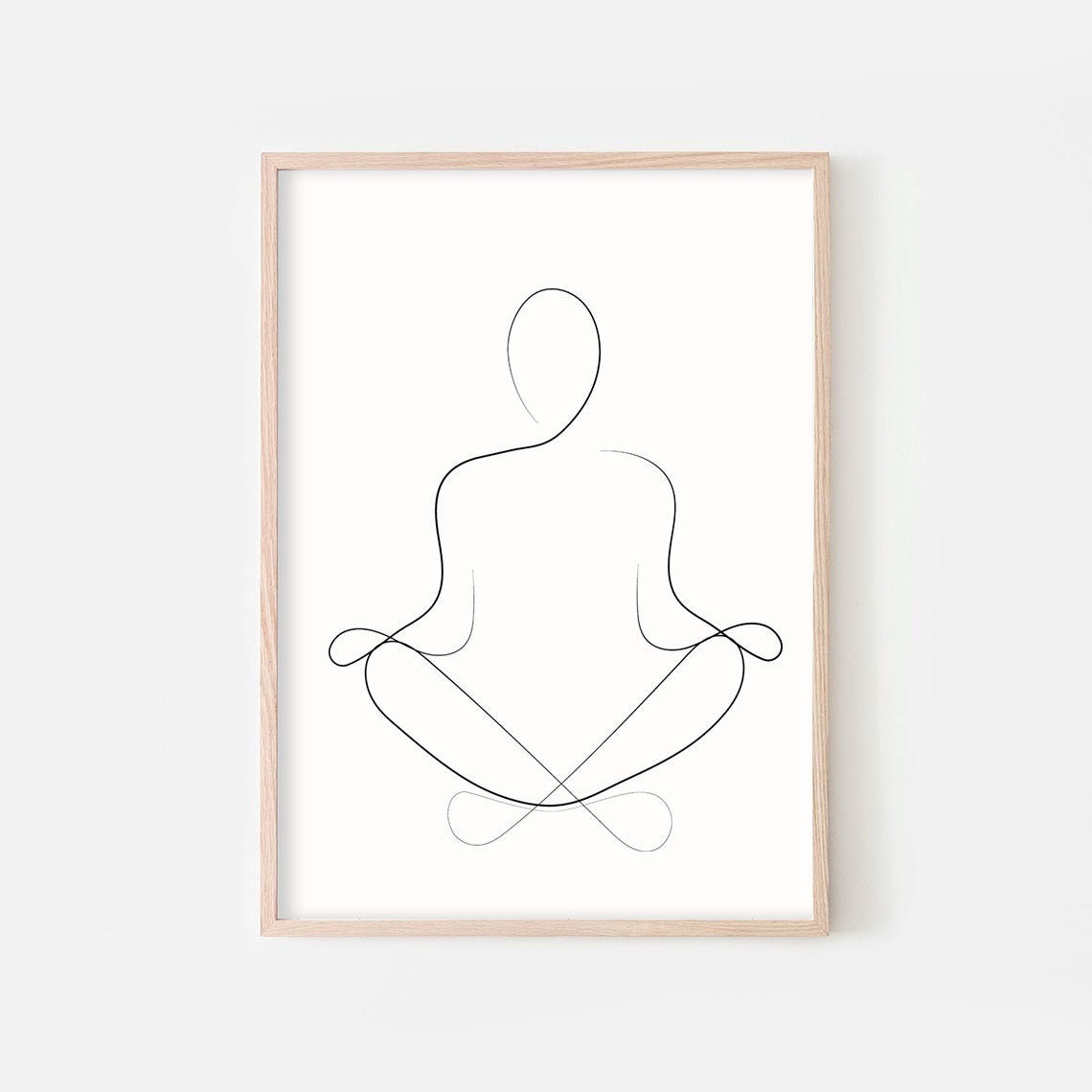 Girl in yoga lotus pose. Vector hand drawn illustration. Young and happy  woman meditates and practicing yoga. Continuous drawing in one line.  14399440 Vector Art at Vecteezy