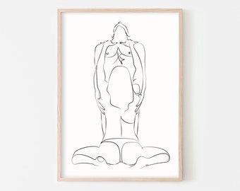 Nude Single Line Art Erotic One Line Art Naked Sexy Drawing Erotic Wall Art Naked Couple One Line Drawing Sexy Drawing Sex Scene Drawing