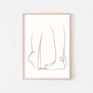 Abstrakte Beine Linie Kunst, Paar Kunstwerk, Umriss Beine Zeichnung, Minimalistisch, Paar Illustration, Liebe Line Art, Liebe Poster