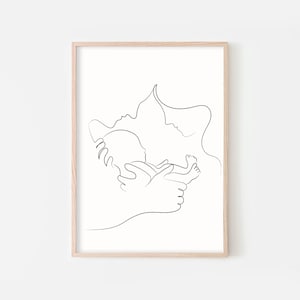 Family Art Print, Minimalist Print, Abstract Wall Print, Family Poster, Newborn Gift, Mom Dad And Baby Art, Digital Download, Abstract Art