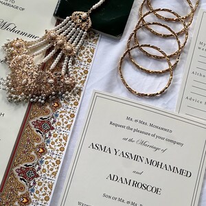Personalisiertes digitales Königliches Islamisches A3 Nikkah Zertifikat ~ Persisches Design ~ Islamische Kalligraphie, Nikkah Nama, Heiratsurkunde