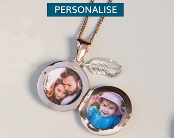 Graveerbare roségouden vergulde medaillonketting met veerhanger | Gratis verzending binnen de VS en invoerrechten betaald