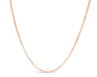 Medium-Weight Curb Chain Necklace, 18 Carat Rose Gold Vermeil, Rose Gold Chain in 16, 18, 24 or 30 inches by Lily Blanche Jewellery