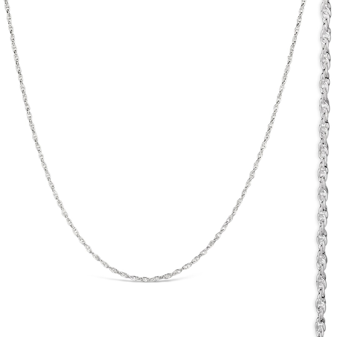 Sterling Silver Rope Chain Necklace: Dainty Double Helix Style - Etsy