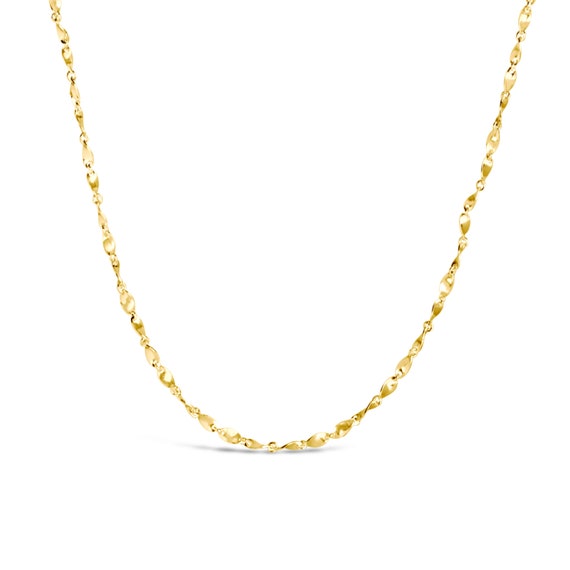 18 Carat Gold Vermeil Twist Chain, Twist Chain Necklace, Decorative Twist  Chain Pendant Necklace in 16, 18, 24 or 30 Inch Chain 