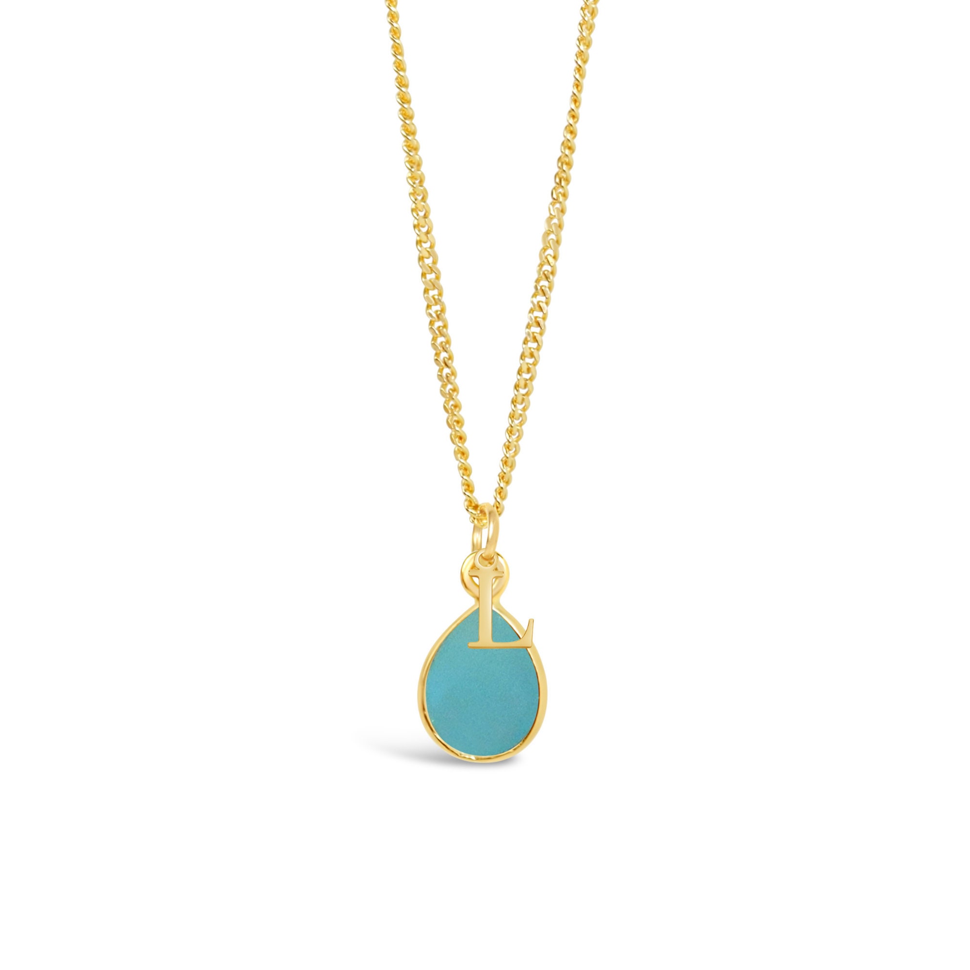 March Birthstone Necklace Genuine Aqua 