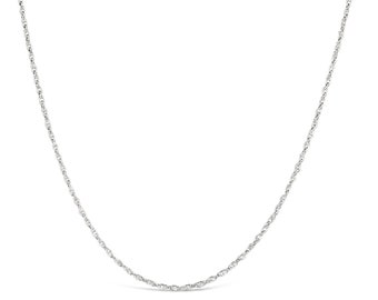 White Gold Necklace - Etsy