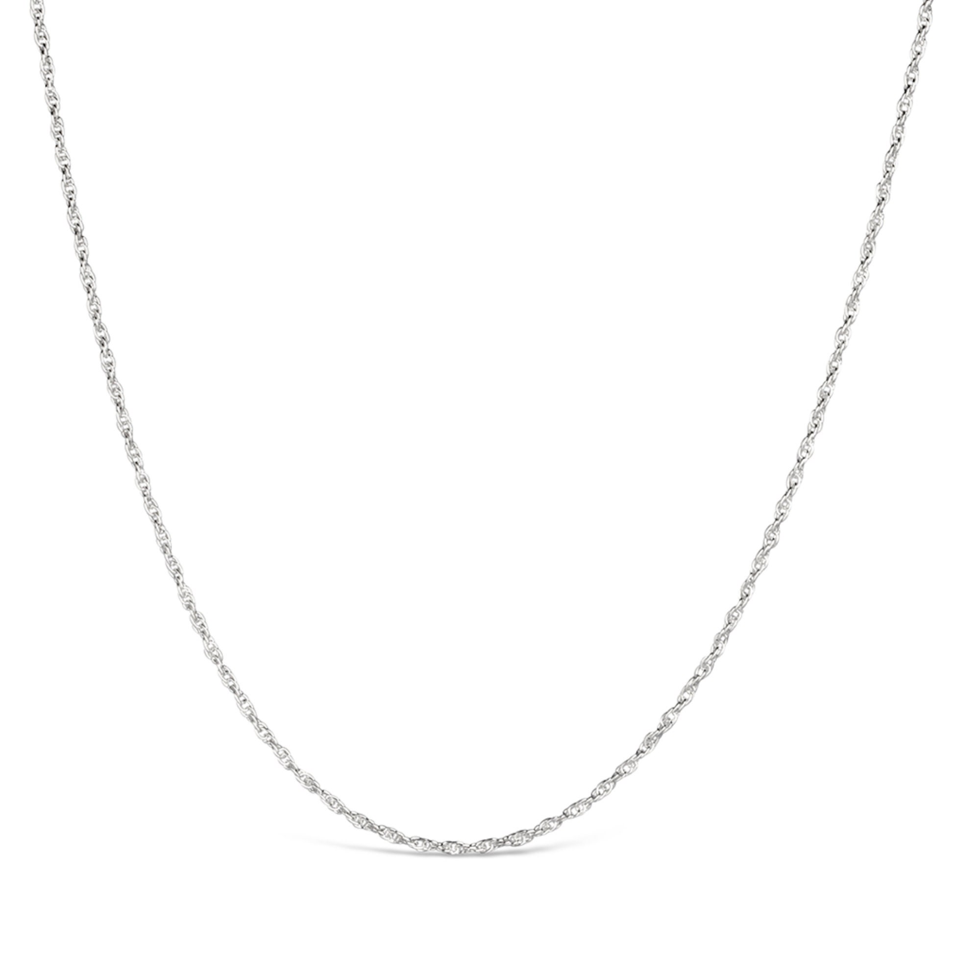 18 Carat White Gold Vermeil Rope Chain 