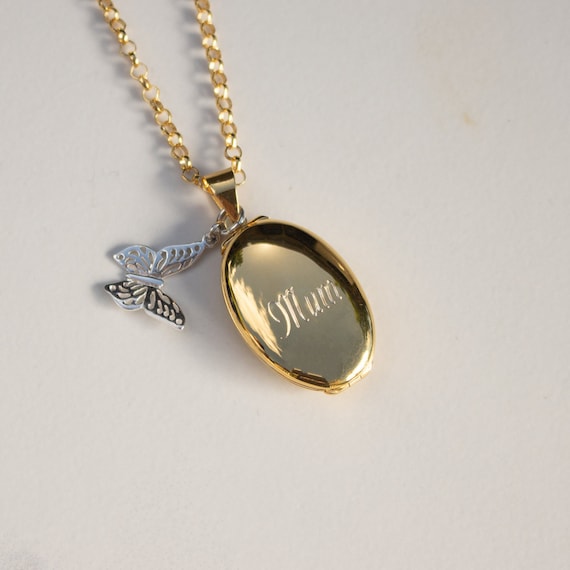 Personalised clearance gold locket