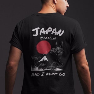 Japan is Calling T-Shirt: Fuji Mountain, Rising Sun Design