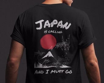 Japan is Calling T-Shirt: Fuji Mountain, Rising Sun Design