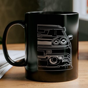 JDM マグ、車好きの男性へのギフト、車用コーヒーマグ、車愛好家へのギフト、日本のスポーツカーカップ、彼、夫、お父さんへの誕生日プレゼントに最適なギフト