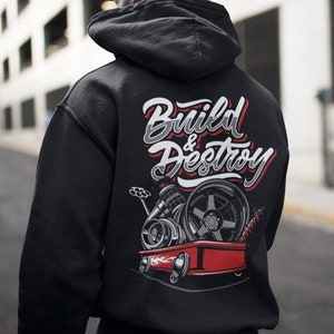 Auto Kerl Hoodie, Autorennen, Auto-Tuning, Auto Kerl Geschenk, Rennauto, Geschenke für Auto Kerle, Ca Liebhaber Hoodie, Geschenke für Auto-Enthusiasten, Bauen und Zerstören