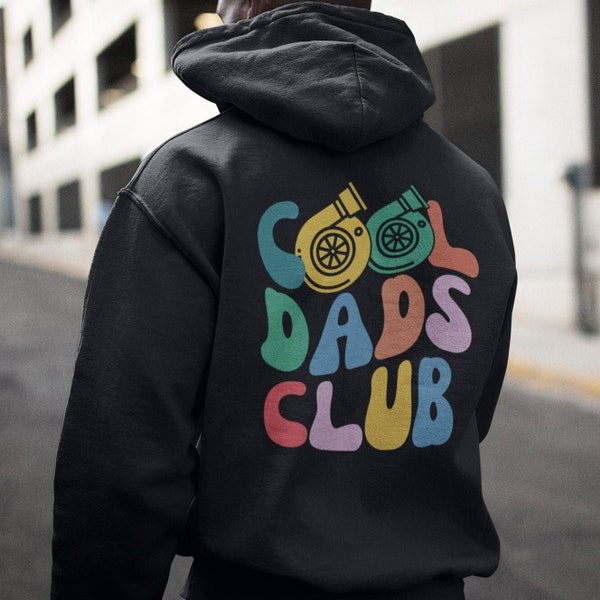 Felpa con cappuccio Cool Dads Club, Felpa con cappuccio Twin Turbo, Regalo per il Nuovo Papà, Papà Ragazzo in Auto, Regalo per Amante dell'Auto, Regalo per Marito, Padre, Papà Regali per Appassionati di Auto