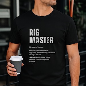 リグマスター定義シャツ、シムレーシングセットアップビルダーTシャツ、面白いゲーマーギフト