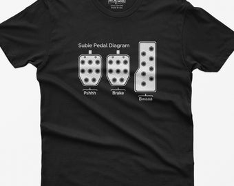 Drei Pedal Diagramm T-Shirt, Schaltgetriebe Turbo Sounds T-Shirt, JDM Shirt