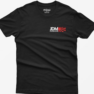 Maglietta minimalista con bandiera JDM: cultura automobilistica giapponese